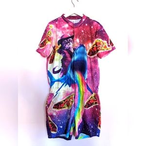 Rainbow Cat Romper Size XL